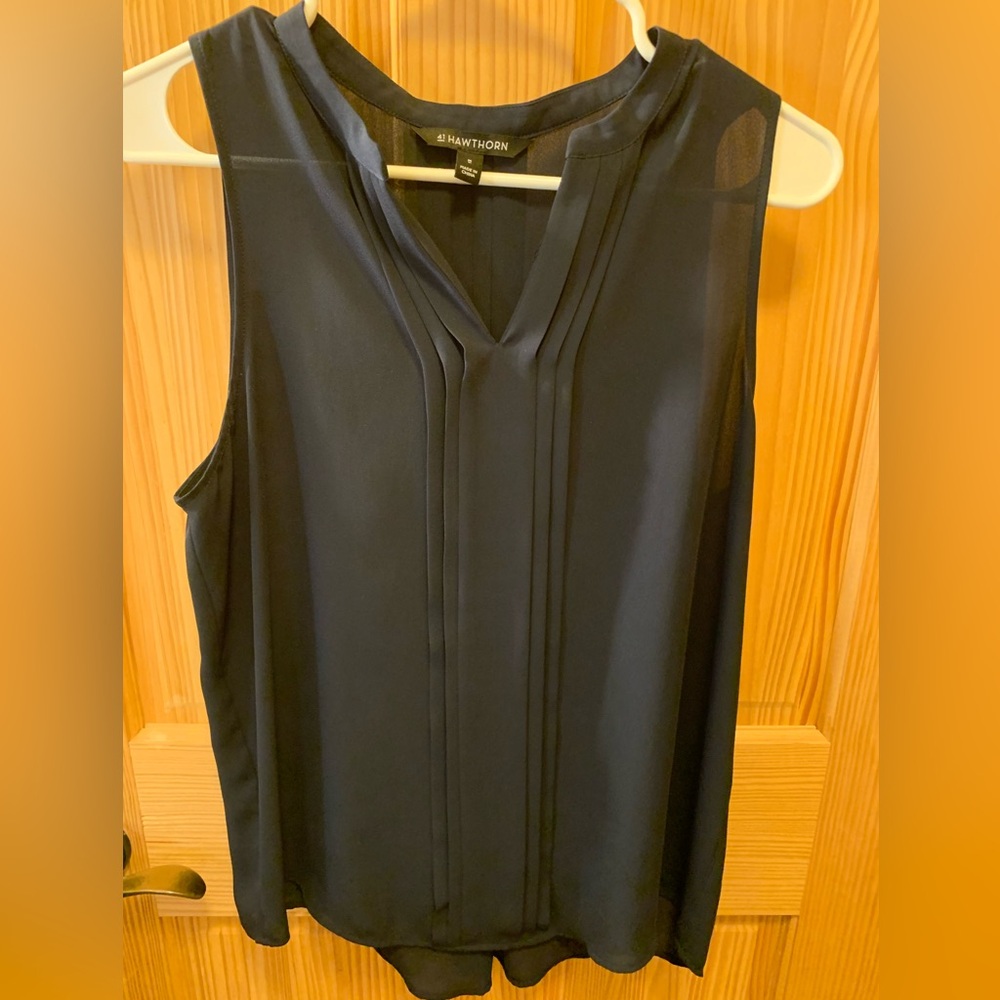 Navy Tank Blouse
